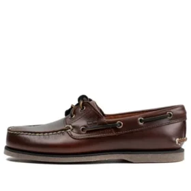 2-Eye Lug Handgenähter Bootsschuh „Braun“