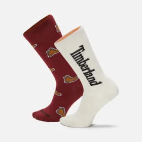 2er-Pack Timberland® Crew-Socken mit Allover-Print