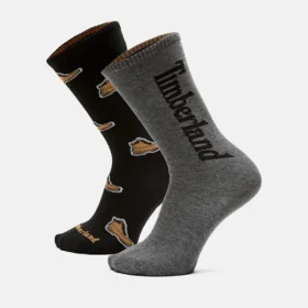 2er-Pack Timberland® Crew-Socken mit Allover-Print