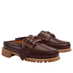 3-Loch-Mules „Burgundy Full Grain“
