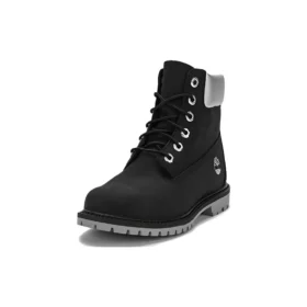 6-Inch Heritage Cupsole Wasserdichte Stiefel „Schwarzes Nubukleder mit silbernem Kragen“ 6-Inch Heritage Cupsole Wasserdichte Stiefel „Schwarzes Nubukleder mit silbernem Kragen“