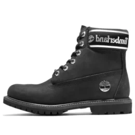 6-Inch Premium Waterproof Stiefel mit breiter Passform „Schwarz Nubuck Logo“