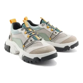 Adley Way Sneaker „Weißes Nubuk und Grau“