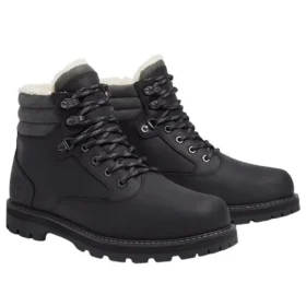 Britton Road Warmgefütterter wasserdichter Stiefel „Schwarz Full Grain“