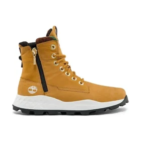 Brooklyn Side Zip Sneaker Wide Fit Stiefel „Weizenfarbenes Nubukleder mit Camouflage“