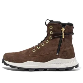 Brooklyn Side Zip Stiefel „Braunes Nubukleder“