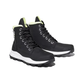 Brooklyn Side Zip Stiefel „Schwarz Weiß“
