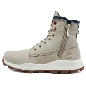 Brooklyn Side Zip Wide Fit Stiefel „Beige Nubuck“