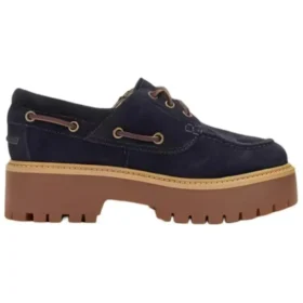 C.F. STEAD Indigo Suede Stone Street Platform Schuhe „Dark Blue Suede“