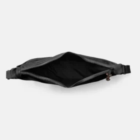 Damen-Umhängetasche aus Canvas und Leder
