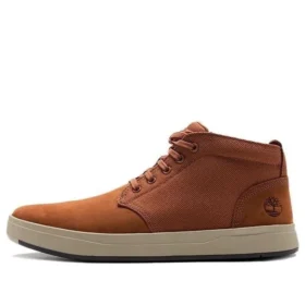 Davis Square Chukka-Stiefel aus Leder und Stoff „Rust Nubuck“