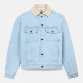 Denimjacke mit Cordkragen Denimjacke mit Cordkragen