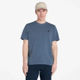 Dunstan River Kurzarm-T-Shirt für Herren, stückgefärbt