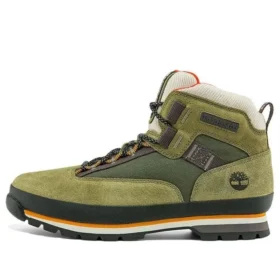 Euro Hiker Leder- und Stoff-Wanderschuh „Dark Green Nubuck“