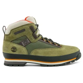 Euro Hiker Leder- und Stoff-Wanderschuh „Dark Green Nubuck“