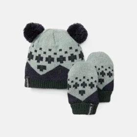 Fairisle-Hüte- und Fäustlingsset für Kinder