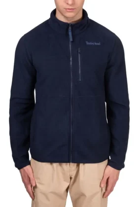 Fleece-Logo-Sweatshirt mit Taschen „Navy“