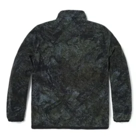 Fleecejacke mit Camouflage-Print „Green Schwarz“