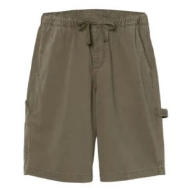 Gewaschene Heavy-Twill-Carpenter-Shorts „Olive Green“