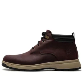 GreenStride Atwells Ave Wasserdichter Chukka-Stiefel „Burgundy Full Grain“
