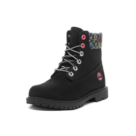 Heritage 6-Inch Boot „Schwarzes Nubukleder mit bunten Logos“