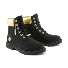 Heritage 6-Inch Boot „Schwarzes Nubukleder mit Gold“