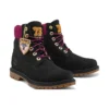 Heritage 6-Inch Boot „Schwarzes Nubukleder mit Rosa“