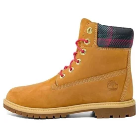 Heritage 6-Inch Boot „Weizen Nubuck mit Pink-Teal-Karomuster“