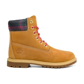 Heritage 6-Inch Boot „Weizen Nubuck mit Pink-Teal-Karomuster“