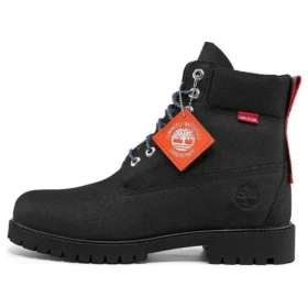 Heritage 6-Inch Wasserdichte Stiefel mit breiter Passform „Schwarz Helcor with Orange“ Heritage 6-Inch Wasserdichte Stiefel mit breiter Passform „Schwarz Helcor with Orange“