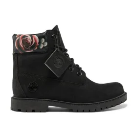 Heritage Cupsole Stiefel „Schwarzes Nubukleder mit Blumenmuster“ Heritage Cupsole Stiefel „Schwarzes Nubukleder mit Blumenmuster“