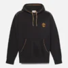 Herren-Hoodie mit kontrastfarbenen Nähten und Logo – Schwarz