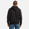 Herren-Hoodie mit kontrastfarbenen Nähten und Logo – Schwarz