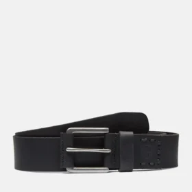 Herren-Jeansgürtel aus schwarzem Leder, 40 mm, Pull-Up