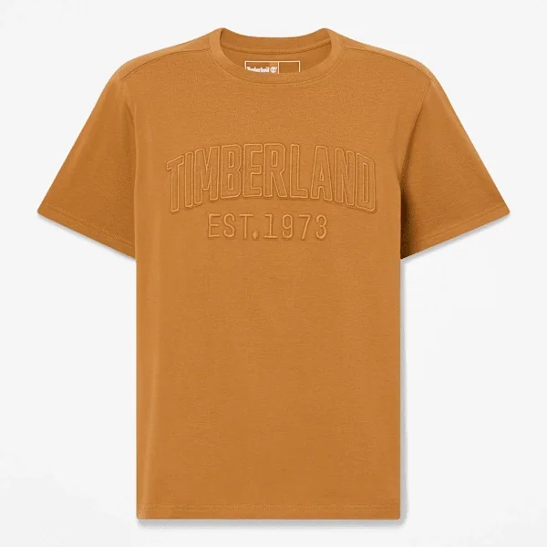 Herren-T-Shirt mit gewaschenem, gesticktem Logo Herren-T-Shirt mit gewaschenem, gesticktem Logo