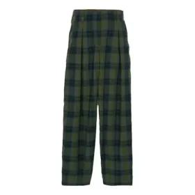 Hose mit Karomuster „Olivgrün-Blau“