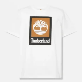 Kurzarm-T-Shirt mit quadratischem Logo