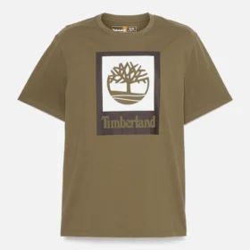 Kurzarm-T-Shirt mit quadratischem Logo