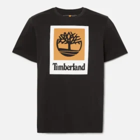 Kurzarm-T-Shirt mit quadratischem Logo