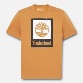 Kurzarm-T-Shirt mit quadratischem Logo