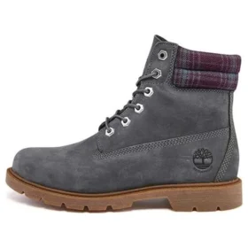 Linden Woods 6-Inch Boot, wasserdicht, „Dunkelgrau und bedruckter Kragen“