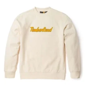 Logo-Sweatshirt mit Rundhalsausschnitt „Weiß“
