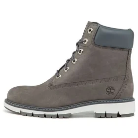 Lucia Way 6-Inch-Wasserdichte Stiefel mit breiter Passform „Medium Grey Nubuck“