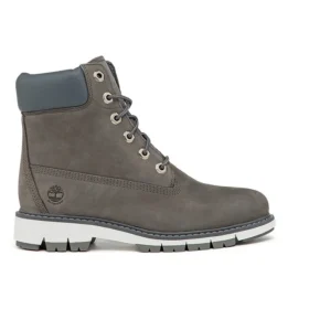 Lucia Way 6-Inch-Wasserdichte Stiefel mit breiter Passform „Medium Grey Nubuck“