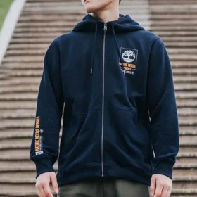 Nature Needs Heroes Jacke mit durchgehendem Reißverschluss „Navy“