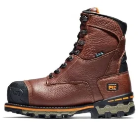 Pro Boondock 8-Zoll-Arbeitsstiefel mit Zehenschutzkappe aus Verbundmaterial, wasserdicht „Braun“
