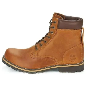 Robuste 6-Inch-Wasserdichte Stiefel „Mittelbraun Vollnarbiges Leder“