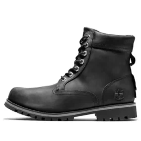 Robuste wasserdichte 6-Inch-Stiefel „Schwarz Full Grain“