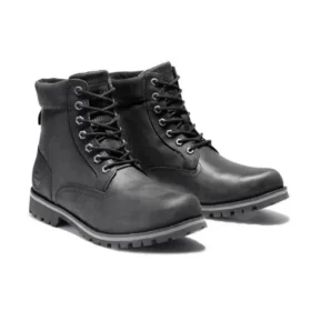 Robuste wasserdichte 6-Inch-Stiefel „Schwarz Full Grain“