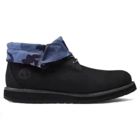 Roll Top Stiefel Basic „Schwarz Blue Camouflage“